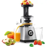 Sencor Drehender-Entsafter Slow Juicer Mattes Chrom/Schwarz