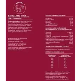 Dehner Premium Katzenfutter Trockenfutter Rind 2 kg