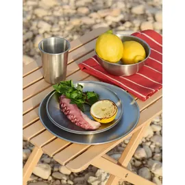 HAY Outdoor Market Speiseteller 2er Set Silber