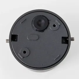 LUCANDE Meret rund, anthrazit, Metall - Schwarz aus Aluminium 1-flammig