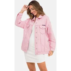 Jeansjacke CIPO & BAXX "Jeansjacke", Damen, Gr. L, pink, 100% Baumwolle, unifarben, casual, regular fit normal, Langarm Manschette, Jacken, Mit praktischen Brusttaschen, WJ212