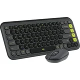 Logitech POP Icon Combo Kabellose Tastatur Und Maus - Black