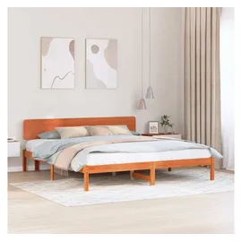 vidaXL Bettrahmen 180 x 200 cm Wachsbraun