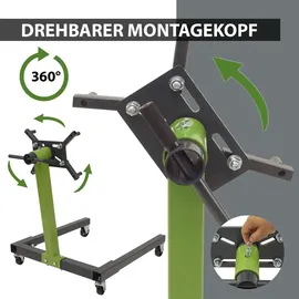 Trutzholm Werkstattkran Stahl Tragkraft 550 kg 360° Montagekopf grün
