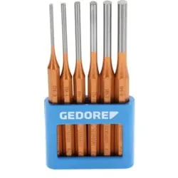Gedore Splinttreiber-Satz inkl. PVC-Halter, 6-teilig, Stahl/Lackierung, Silber/Kupfer