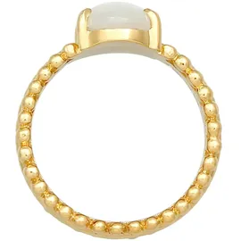 ELLI PREMIUM Fingerring ELLI PREMIUM "Mondstein Edelstein Oval Elegant 925 Silbe" Gr. 58, gold, Fingerringe, Damen, 58mm,mit Steinen, Silber 925 (Sterlingsilber), Fingerring