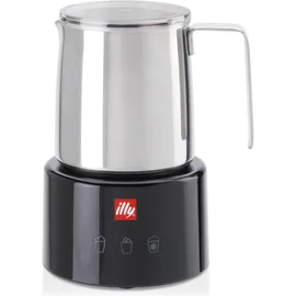 illy Elektrischer Milchaufschäumer schwarz/silber