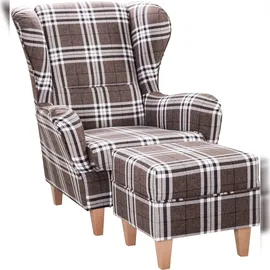 Supellex Sofia Ohrensessel mit Hocker | Design Oxford