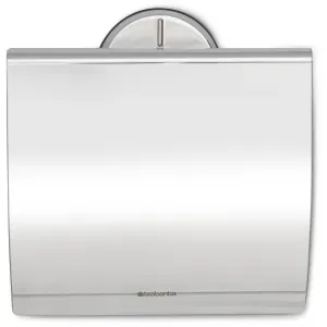 Brabantia Profile-Serie Toilettenpapierspender, Korrosionsbeständige Toilettenpapierhalterung ideal für Badezimmer oder WC, Brilliant Steel