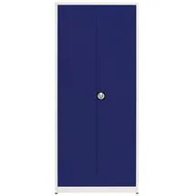 Mauser Aktenschrank entero BF4-22 STG, aus Metall, 6OH, abschließbar, 95 x 220 x 42cm, blau / grau,