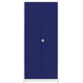 Mauser Aktenschrank entero BF4-22 STG, aus Metall, 6OH, abschließbar, 95 x 220 x 42cm, blau / grau,