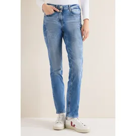 Cecil Comfort-fit-Jeans CECIL, Damen, Gr. 29, Länge 30, light blau washed, Jeans, 77% Baumwolle, 20% Polyester, 3% Elasthan, unifarben, knöchellang, Jeans, Middle Waist