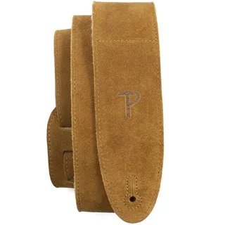 Perri's Leathers Ltd Guitar Strap, 2.5” Wide Soft Suede, Super Soft Sheepskin Fur Pad, Adjustable Length, (DL325S-200-XL) Natural, X-Long, Made in Canada