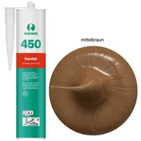 Ramsauer 450 Sanitär 1K Silikon (Mittelbraun) - 310ml Kartusche,