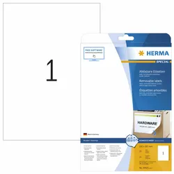 HERMA Special - Papier - matt - selbstklebend, entfernbarer Klebstoff - weiß - A...