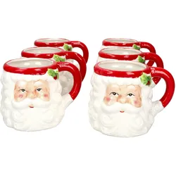 6er Set Kaffeebecher Santa Claus 450ml - 24306351