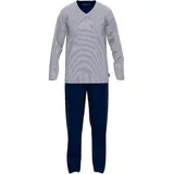 Tom Tailor Pyjama in Hellgrau/Dunkelblau | Gr.: L