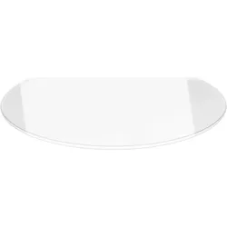 Funkenschutzplatte Kreisabschnitt 120x105cm - Klarglas mit Dichtlippe