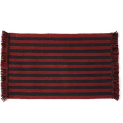 HAY - Stripes and Stripes Wool Teppich, 95 x 52 cm, cherry
