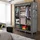 Intirilife Eckschrank 130 x 175 x 45 cm Grau