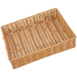 Ablagekorb Aufbewahrungskorb Rattankorb Geflochten Korb Regalkorb Seegras Korb Dekokorb Make Up Organizer für Küche Bade Wohnzimmer Tischdeko 37x27x8 cm