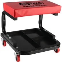KS Tools Werkstatthocker Kunstleder/Metall/Stahl rot 440 x 360 x 360 mm fahrbar