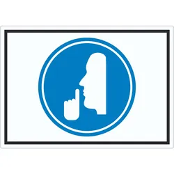 HB-Druck Ruhe bitte Symbol Aufkleber A5 (148x210mm)