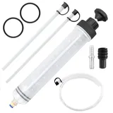 BEASAFY ÖLabsaugpumpe 500cc, Absaugpumpe, ÖLspritze, GetriebeöL Pumpe, UmfüLlpumpe, ÖLpumpe Handpumpe mit 2 Ersatzgummiringe Schlauch für Motor Getriebe