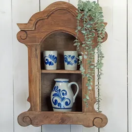 DESIGN DELIGHTS Wandregal, Natur, Holz, 47x62x16 cm, Wohnzimmer, Regale, Wandregale