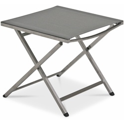 Hocker/Fußteil Venus - Edelstahl, Batyline silber
