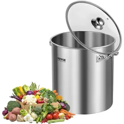 VEVOR Suppentopf Kochtopf Soßentopf 22,7L Edelstahl Kochen Soßen Deckel Griff