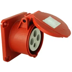 CEE Einbausteckdose gerade 400V 32A 4P 70x70 mm 9474