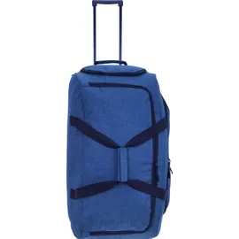 SPEAR Trolley Reisetasche XXL Koffer 85 Liter, Reiserolltasche Tasche Schultergurt groß Spear 910 Mittelblau)) New Blue + Koffergurt - Blau