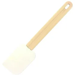 FACKELMANN FM Professional 35940 Maryse mit flachem Griff aus Harz, Backspatel, Küchenspatel, Harz, Silikon, Weiß, 32 x 7 x 1,2 cm
