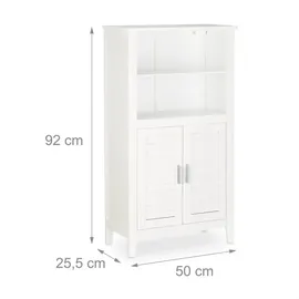 Relaxdays Badezimmerschrank 92 x 50 x 25,5 cm Weiß