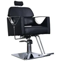 Barberpub Stuhl Barberpub hydraulischer Friseurstuhl Friseursessel 3126BK, Bedienungsstuhl Friseureinrichtung Friseur schwarz