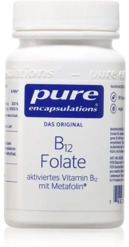 Pure Encapsulations Vitamin B12 Folate Förderung der richtigen Funktion des Organismus 90 KAP