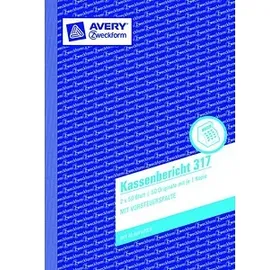 Avery Zweckform Formularbuch Kassenbericht A5 Gelb/Weiß