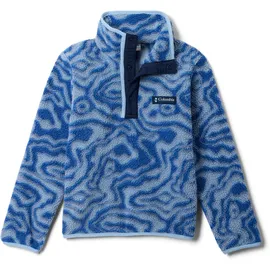 Columbia Helvetia II Printed Half Snap Fleece Mountain Blue Topoglitch/Collegiate Navy M