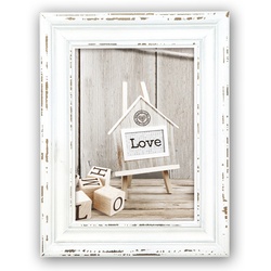 Rivoli 10x15 cm, weißer Holzrahmen im Vintage-Style