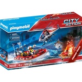 Playmobil City Action Feuerwehreinsatz mit Heli und Boot 70335