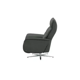 HIMOLLA Fernsehsessel 7051 Leder 74 x 113 x 86 cm Grau mit Kopfteil