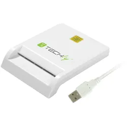 Techly Compact Smart Card Reader/Writer USB2.0 White I-CARD CAM-USB2TY Smart-Card-Lesegerät Drinnen USB Weiß