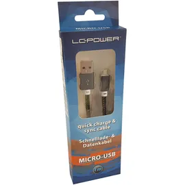 LC-POWER USB-A auf Micro-USB 1 m Grün