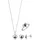FIRETTI Schmuckset FIRETTI "Multipack Schmuck Geschenk Silber 925 Halskette Ohrstecker Ring Herz" Gr. 62, rot (silberfarben, rot, kristallweiß, rot, kristallweiß), Schmuck_Sets, Damen, 62, Silber 925 (Sterlingsilber), Schmuckset, mit Rubinen und Zirkonia (synth.)