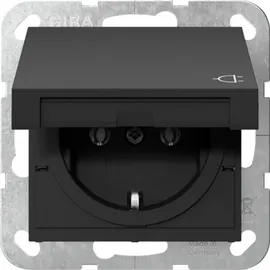Gira Schuko-Steckdose 1-fach Schwarz 1 St.