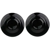 Acoroc Pizzateller Ø 32cm oder Pastateller Ø 28,5cm in Weiß oder Schwarz - 2er, 4er oder 6er Sets - Spülmaschinenfest Mikrowellengeeignet (Pasta Ø 28,5cm - Schwarz, 2 Stück)