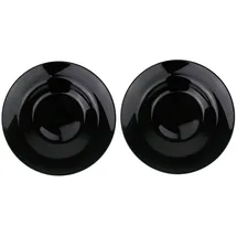 Acoroc Pizzateller Ø 32cm oder Pastateller Ø 28,5cm in Weiß oder Schwarz - 2er, 4er oder 6er Sets - Spülmaschinenfest Mikrowellengeeignet (Pasta Ø 28,5cm - Schwarz, 2 Stück)