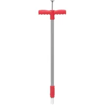 vidaXL Unkrautstecher Rot und Grau 93,5 cm Pulverbeschichteter Stahl