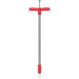 vidaXL Unkrautstecher Rot und Grau 93,5 cm Pulverbeschichteter Stahl